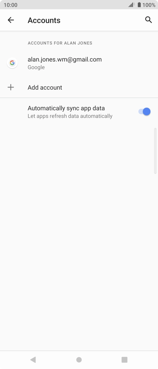 Press Add account. Press Add account.