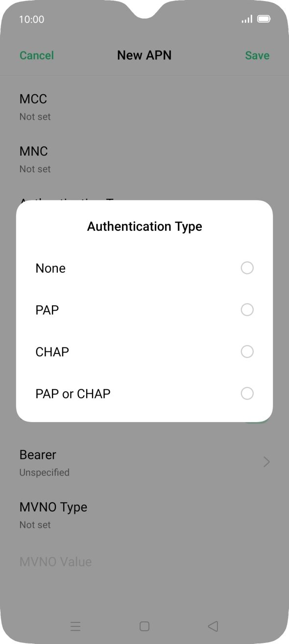 Press PAP. Press PAP.