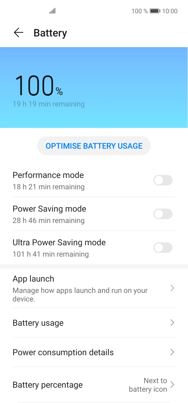 Press the indicator next to the required setting to turn on the function. Press the indicator next to the required setting to turn on the function.