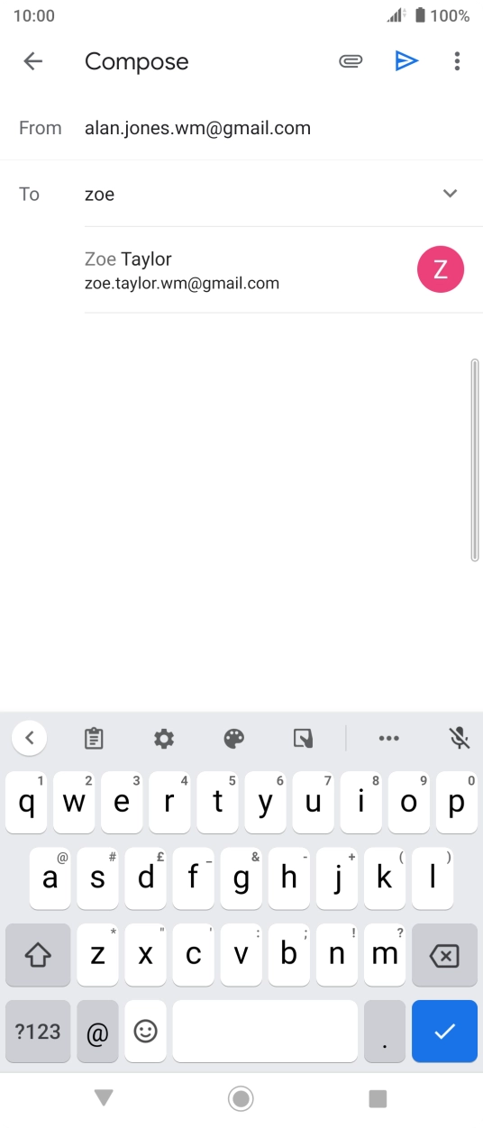 Press the required contact. Press the required contact.