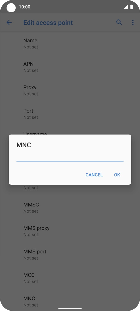 Key in 10 and press OK.