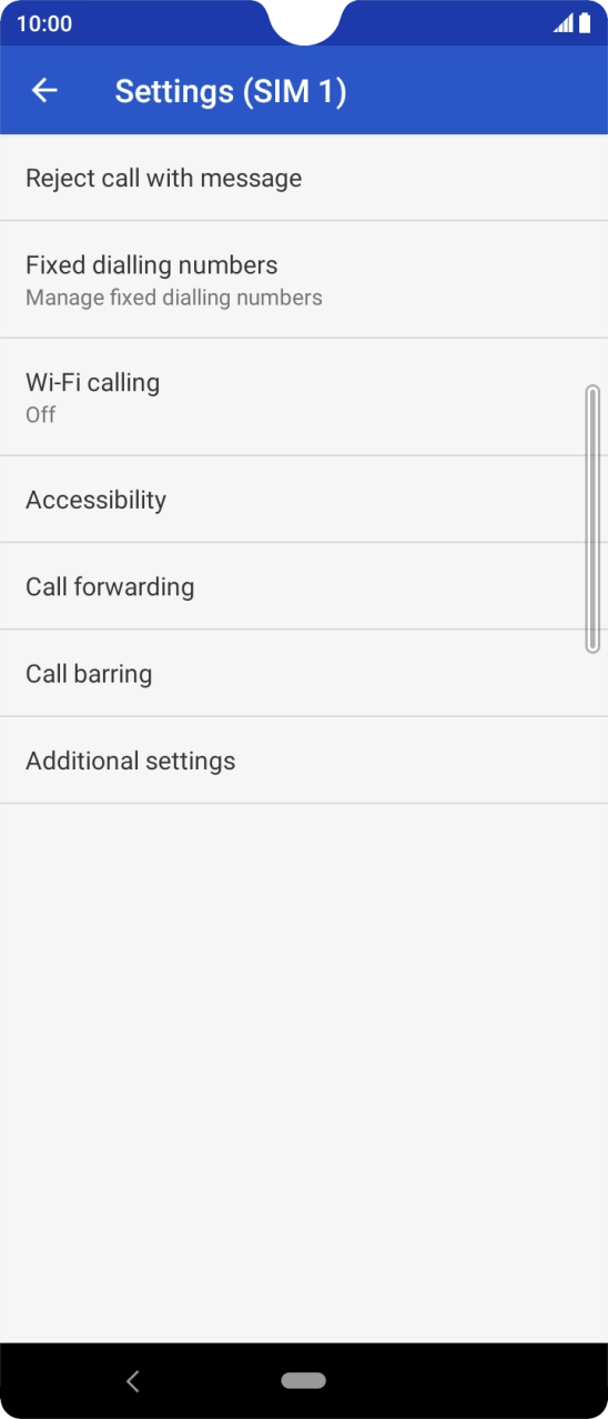 Press Call forwarding.