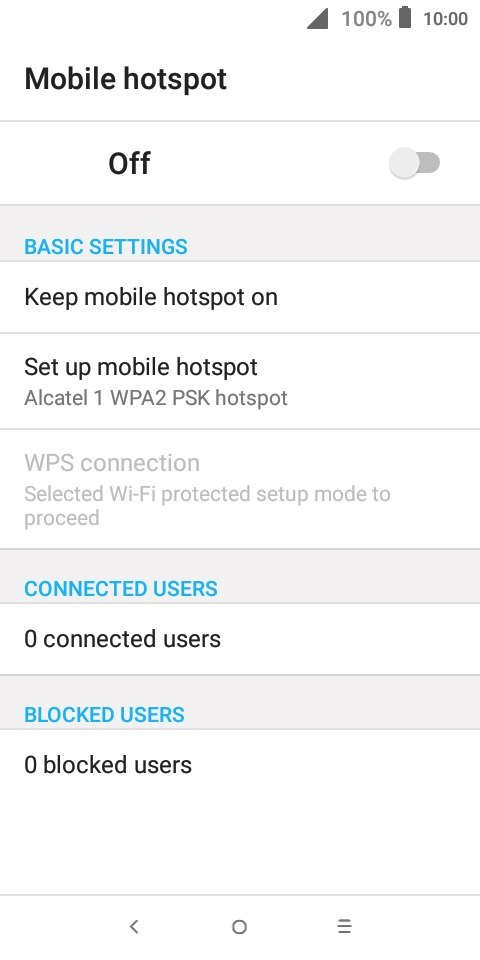 Press Set up mobile hotspot.