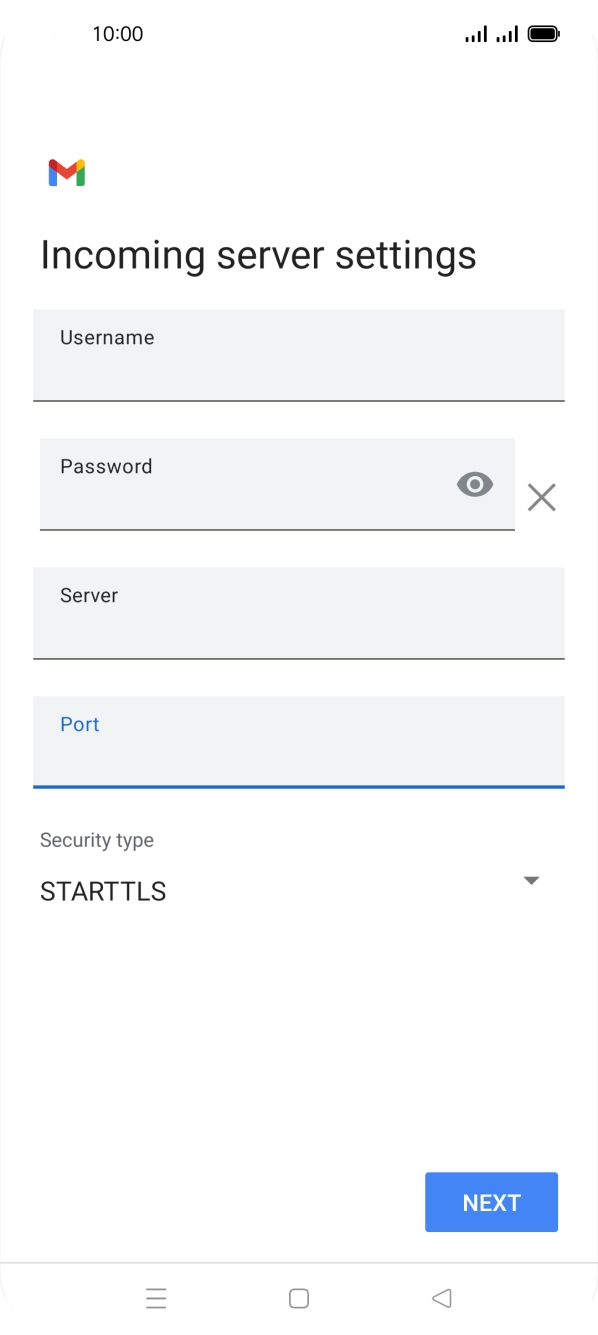 Press the drop down list below 'Security type'. Press the drop down list below 'Security type'.