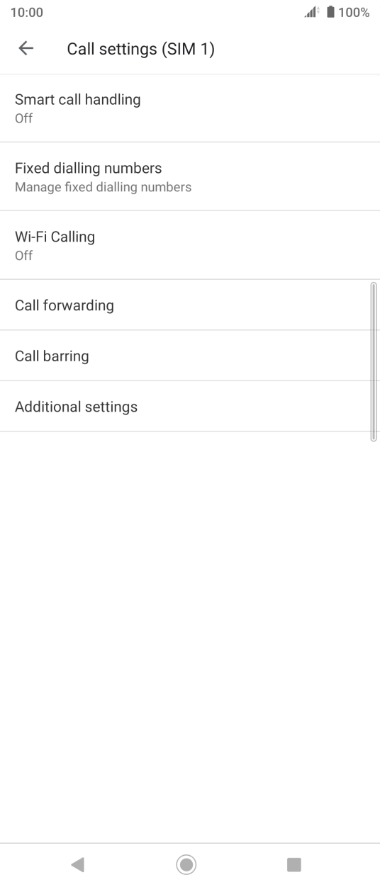 Press Call barring. Press Call barring.