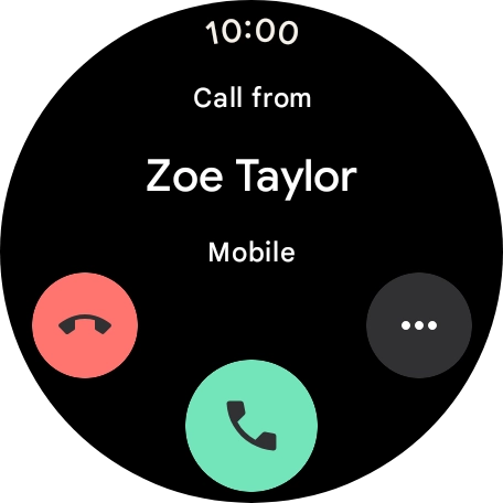 Press the accept call icon to answer the call.