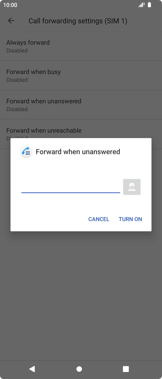 Key in 901 and press TURN ON.