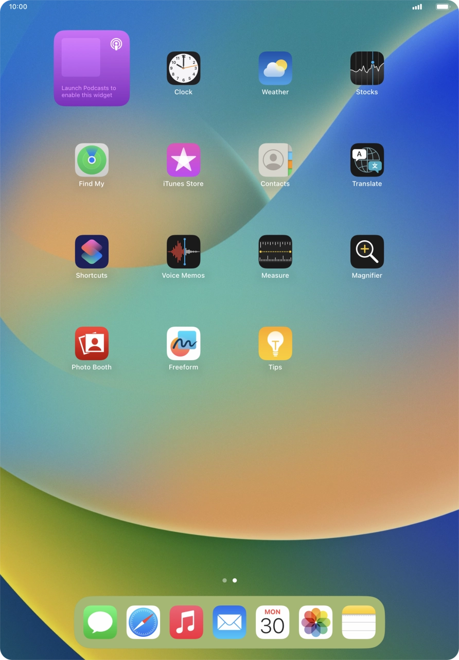 If you're using a Widget Stack: slide up or down on the stack to select the required widget.