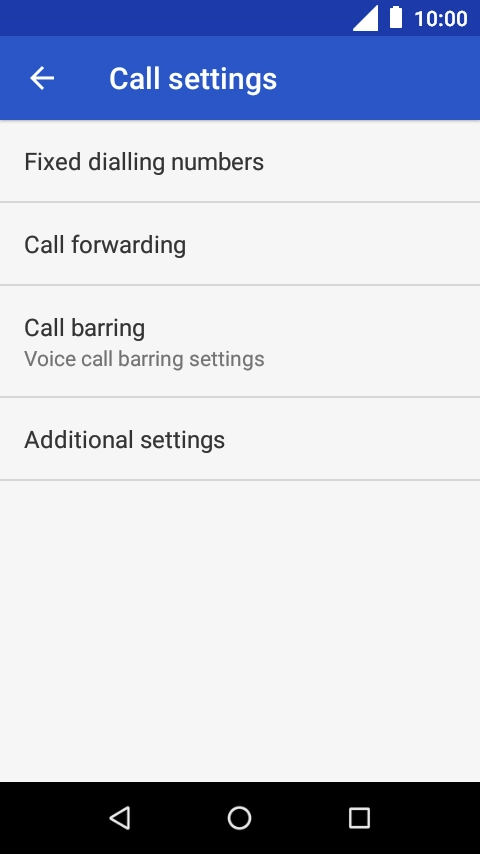 Press Call forwarding. Press Call forwarding.