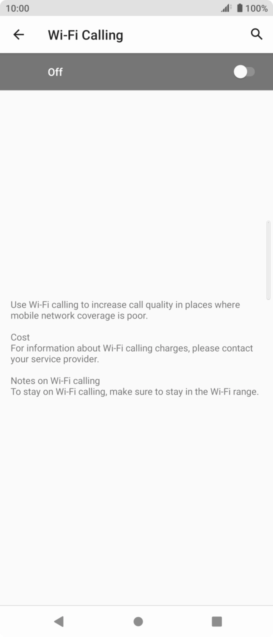 Press the indicator to turn the function on or off.