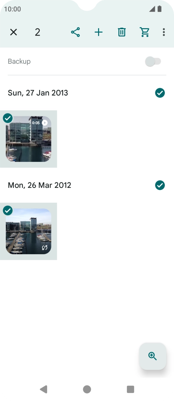 Press the share icon. Press the share icon.