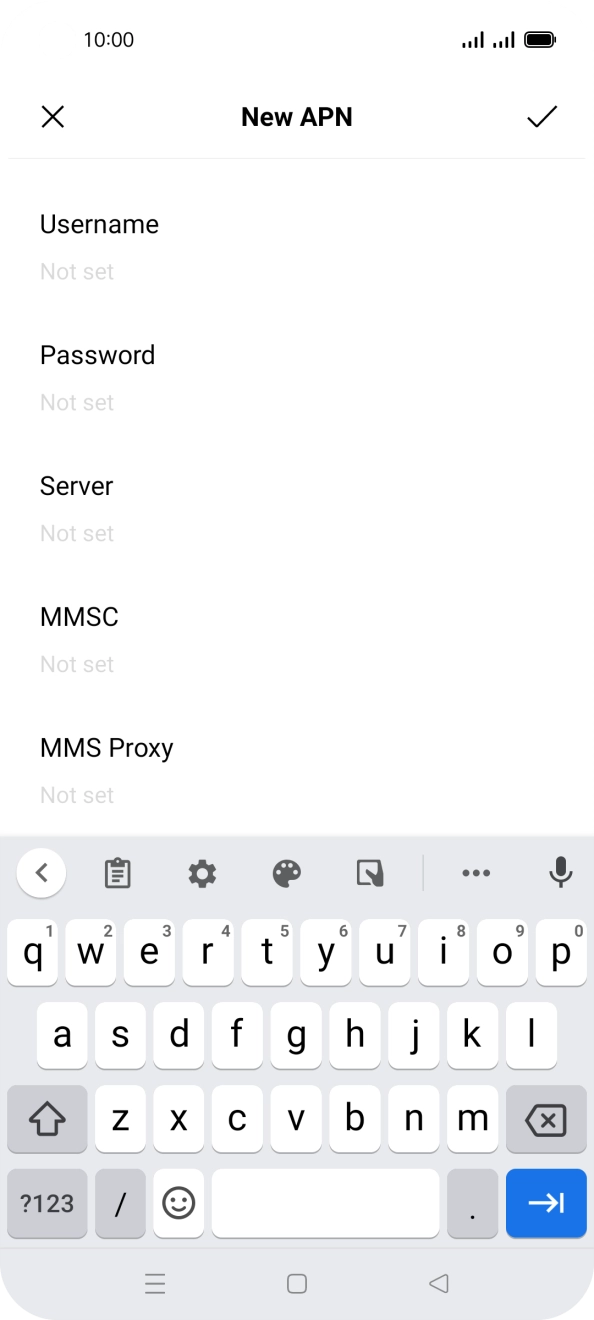 Key in 82.132.254.1 and press the confirm icon. Key in 82.132.254.1 and press the confirm icon.