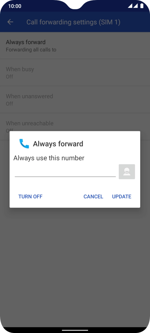 Press TURN OFF. Press TURN OFF.