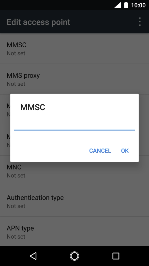 Key in http://mmsc.mms.o2.co.uk:8002 and press OK.