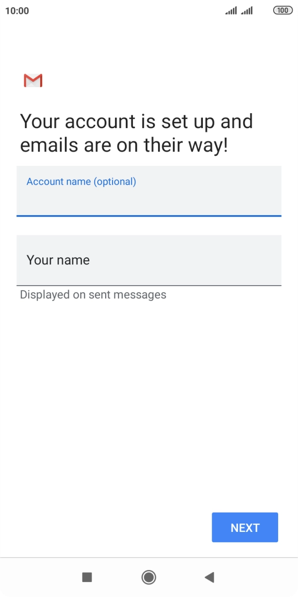 Press Your name and key in the required sender name. Press Your name and key in the required sender name.