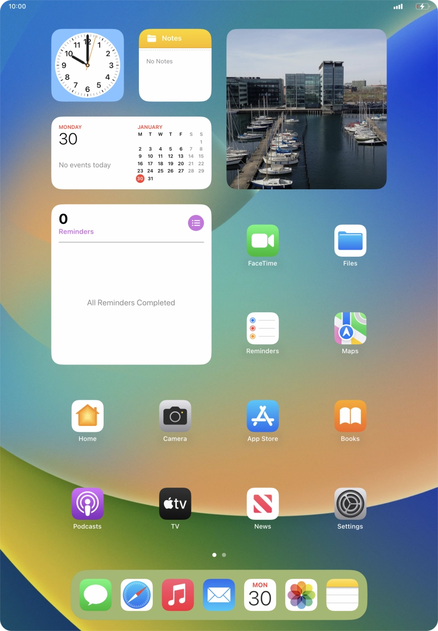 When the battery charging icon is displayed, charging is in progress.