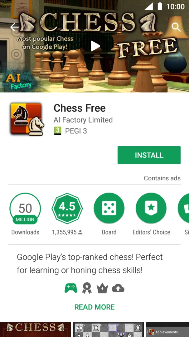 Press INSTALL and follow the instructions on the screen to install the app.