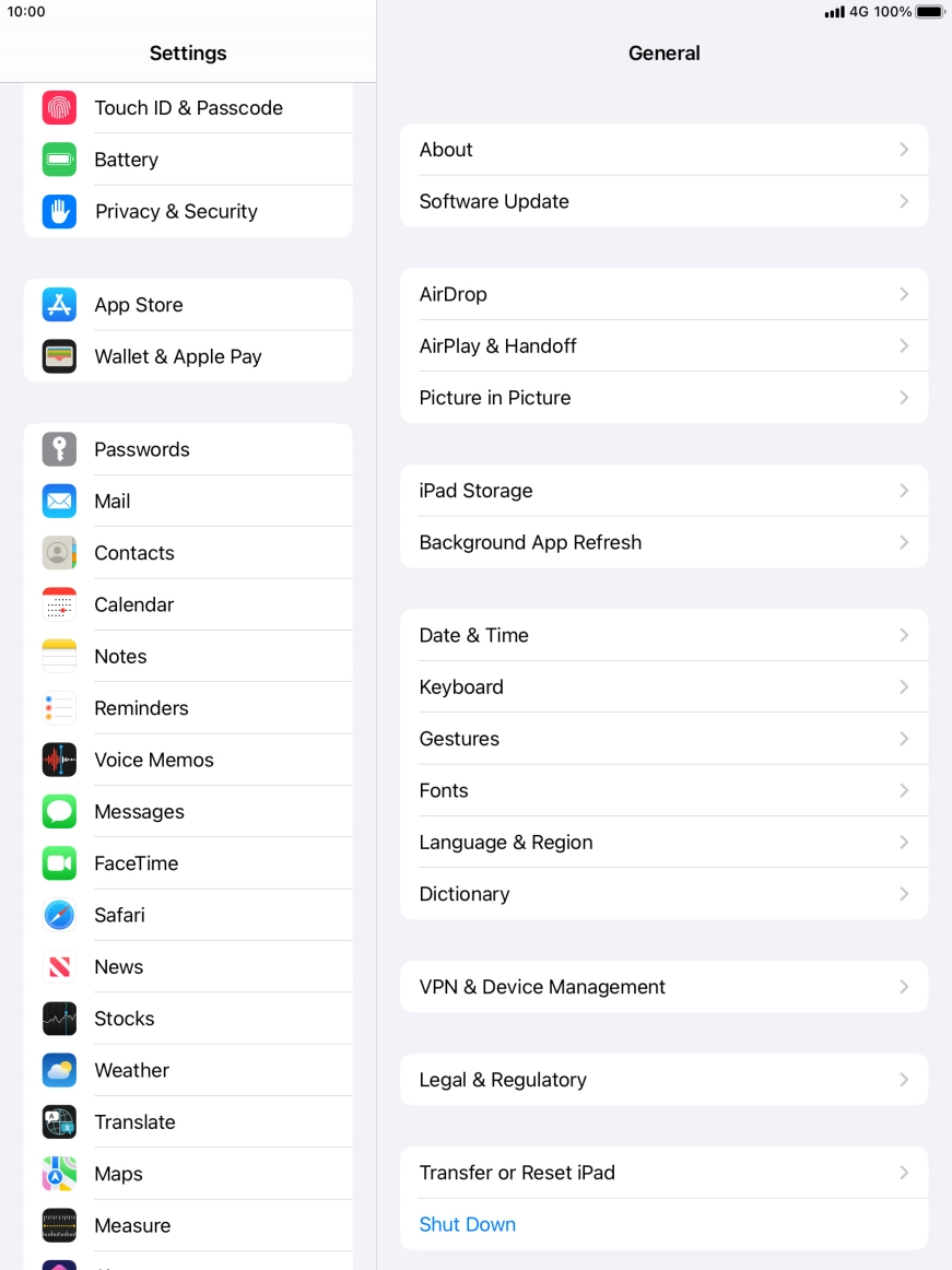 Press Privacy & Security.
