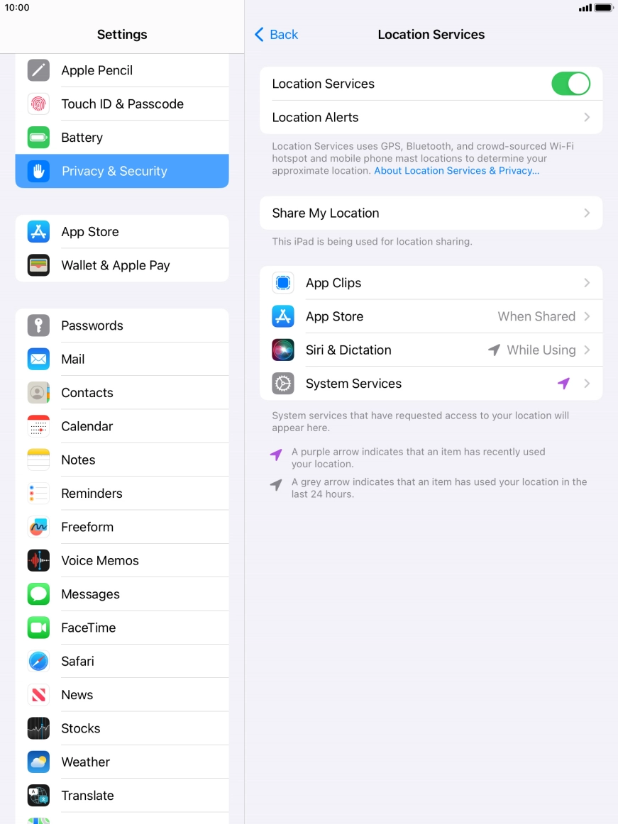 Press the required app. Press the required app.