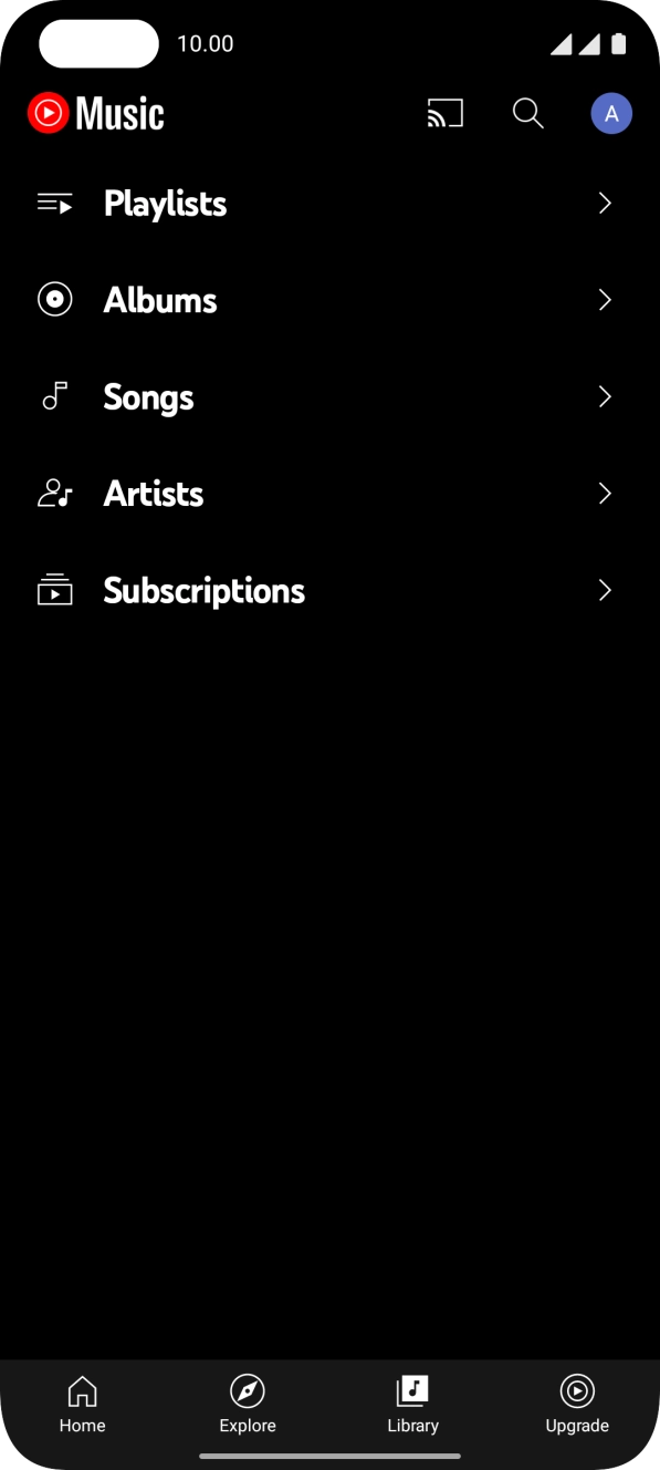 Press the required category and go to the required audio file.