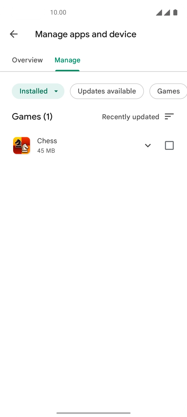 Press the required app.