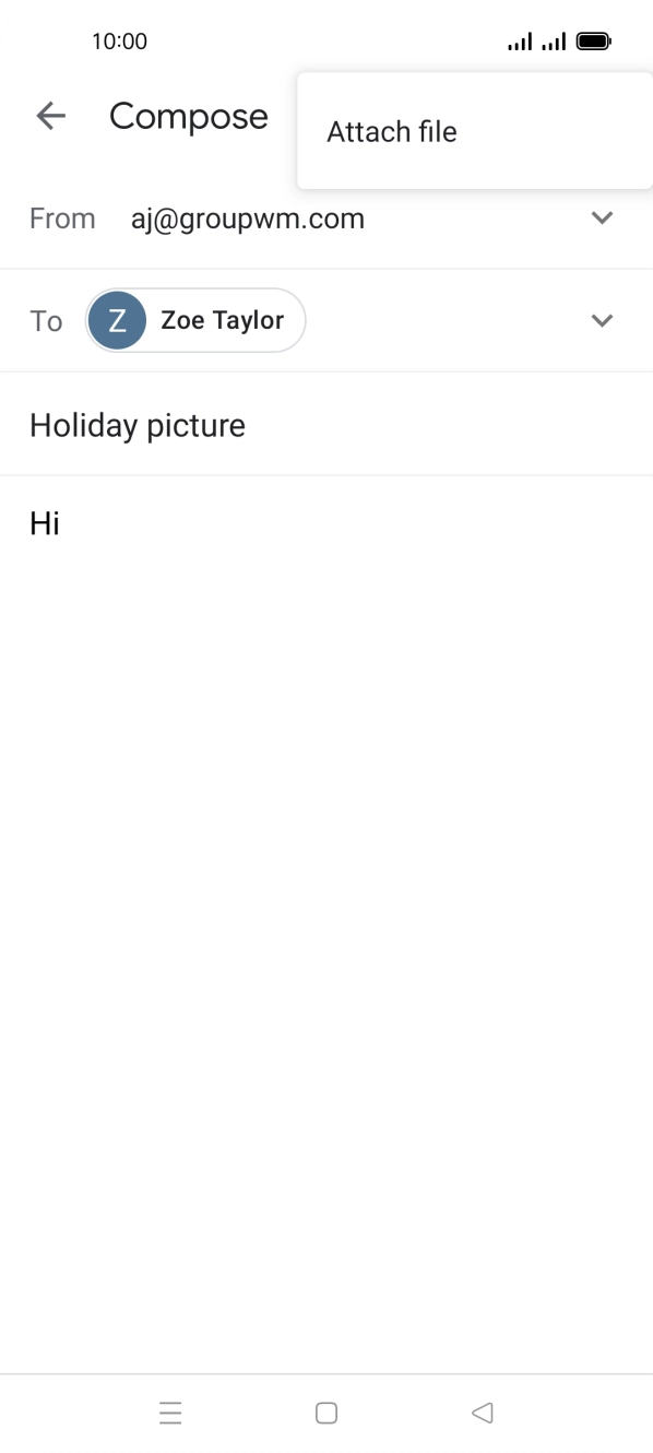 Press Attach file and go to the required folder. Press Attach file and go to the required folder.