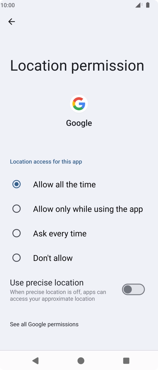 Press the required setting to turn the function on or off. Press the required setting to turn the function on or off.