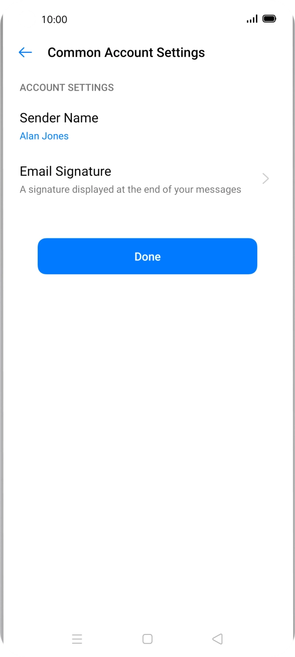 Press Sender Name and key in the required sender name. Press Sender Name and key in the required sender name.