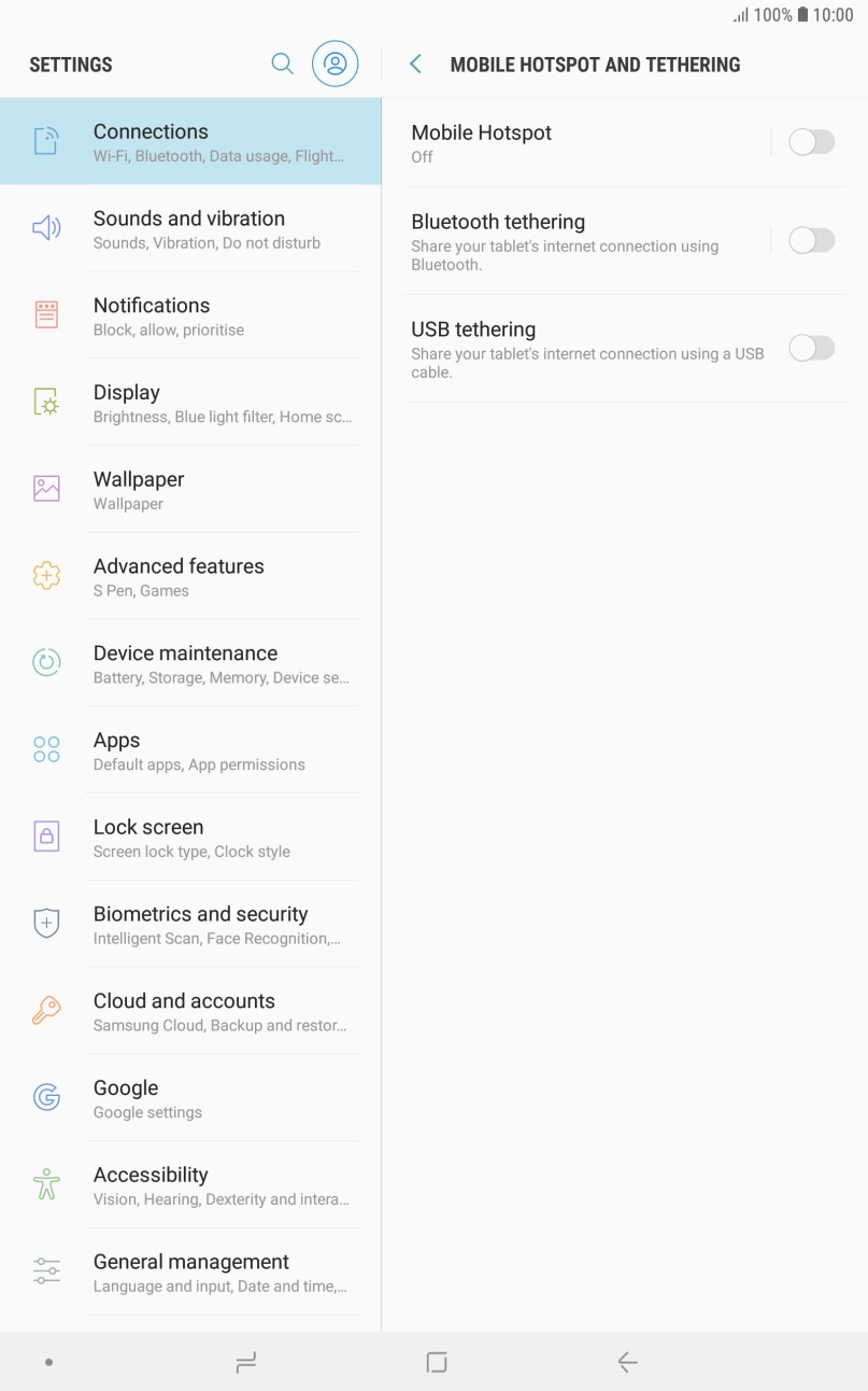Press Mobile Hotspot.