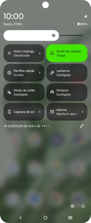 Prima o ícone de modo de voo para ativar ou desativar a função.