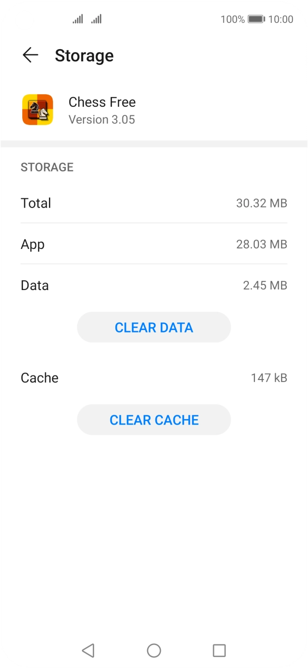 Press CLEAR CACHE.