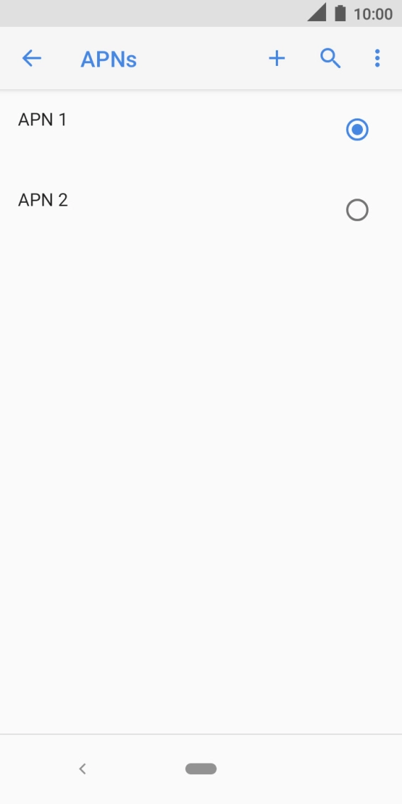 Press the field next to the data connection to activate it. Press the field next to the data connection to activate it.