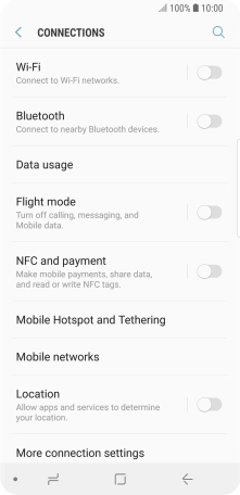 Press Data usage.