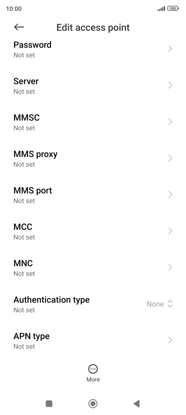 Press MMS proxy.