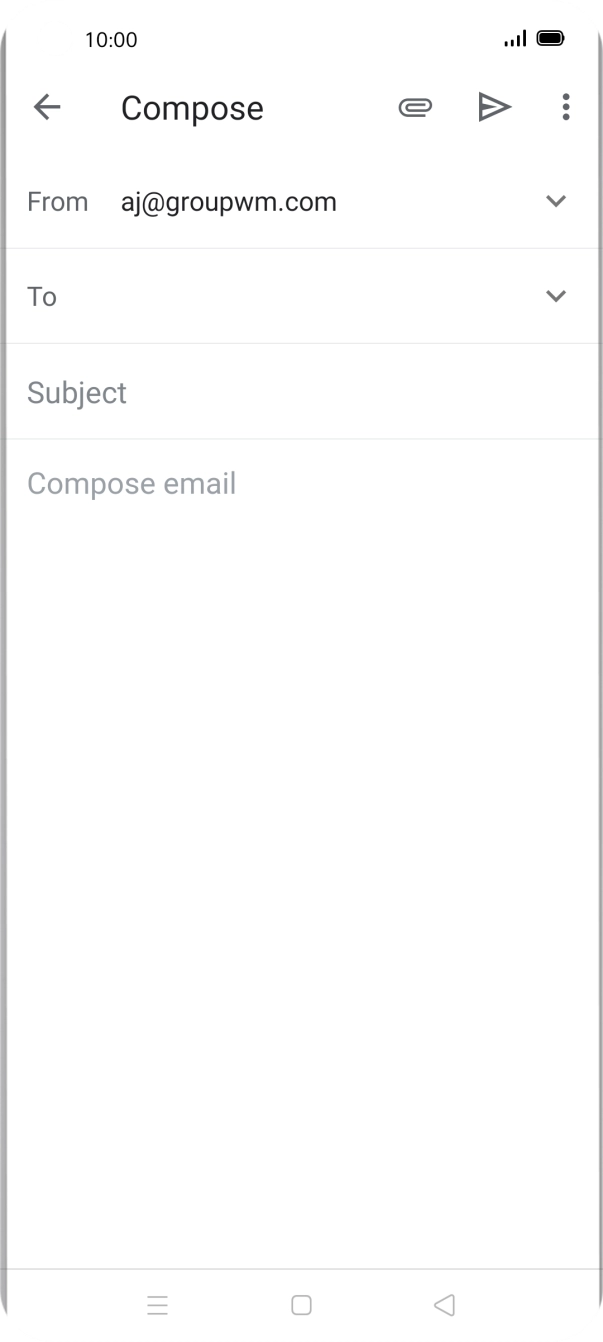Press the field next to 'To' and key in the first letters of the recipient's name. Press the field next to 'To' and key in the first letters of the recipient's name.