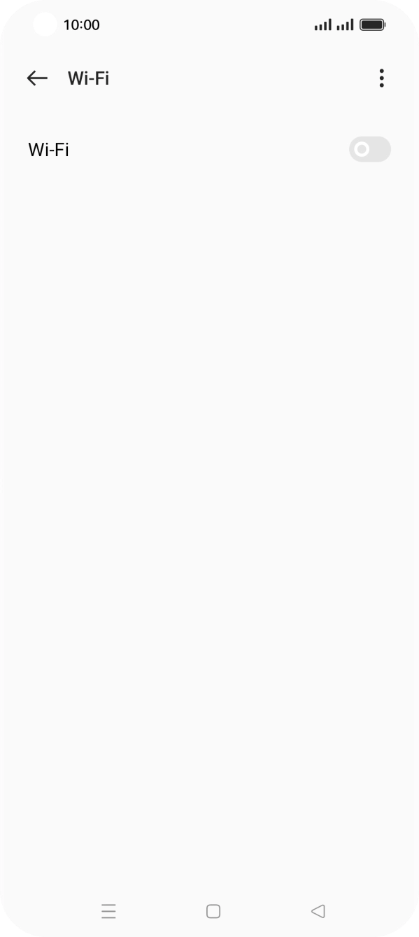 Press the indicator next to 'Wi-Fi' to turn on the function.