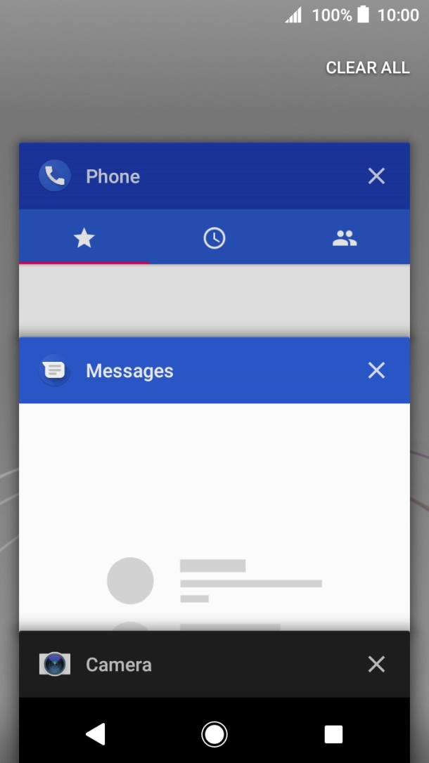 To end one running application, slide your finger right on the required application. To end one running application, slide your finger right on the required application.