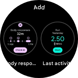 Slide your finger upwards to see the available widgets. Slide your finger upwards to see the available widgets.