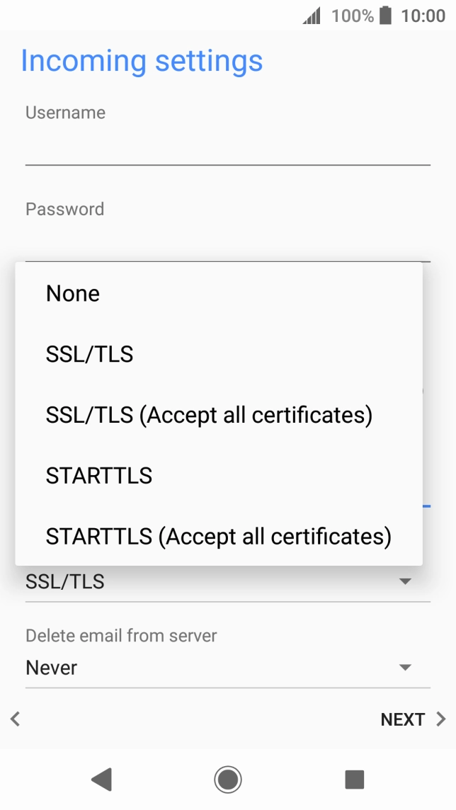 Press None to turn off the function.