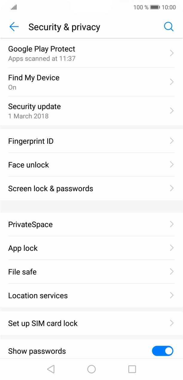 Press Set up SIM card lock.