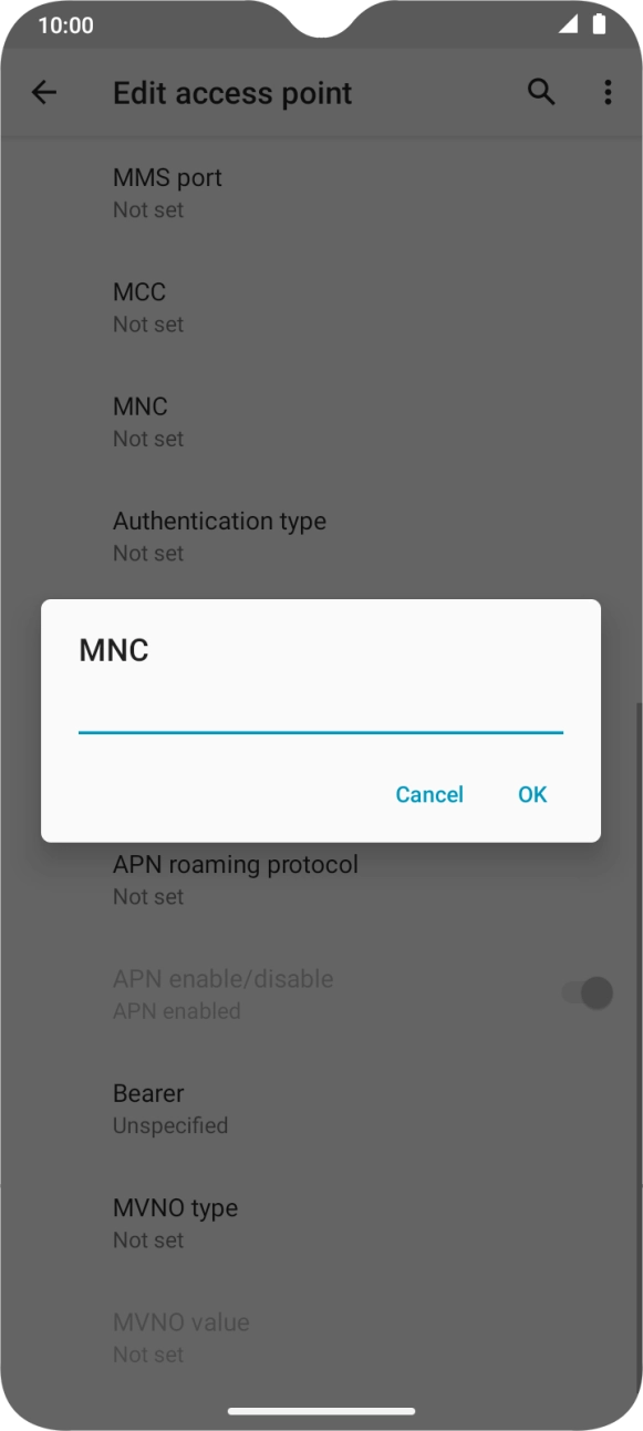 Key in 10 and press OK. Key in 10 and press OK.