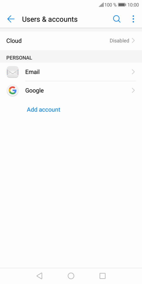 Press the menu icon.