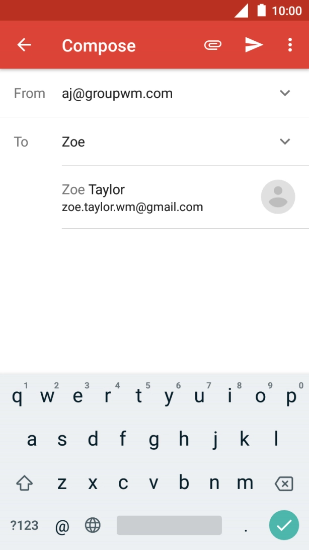 Press the required contact. Press the required contact.