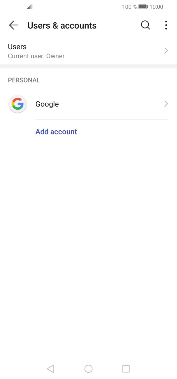 Press Add account. Press Add account.