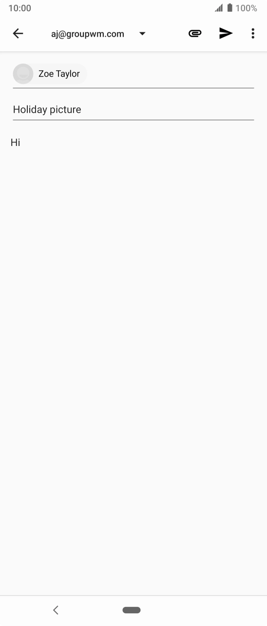 Press the attachment icon. Press the attachment icon.