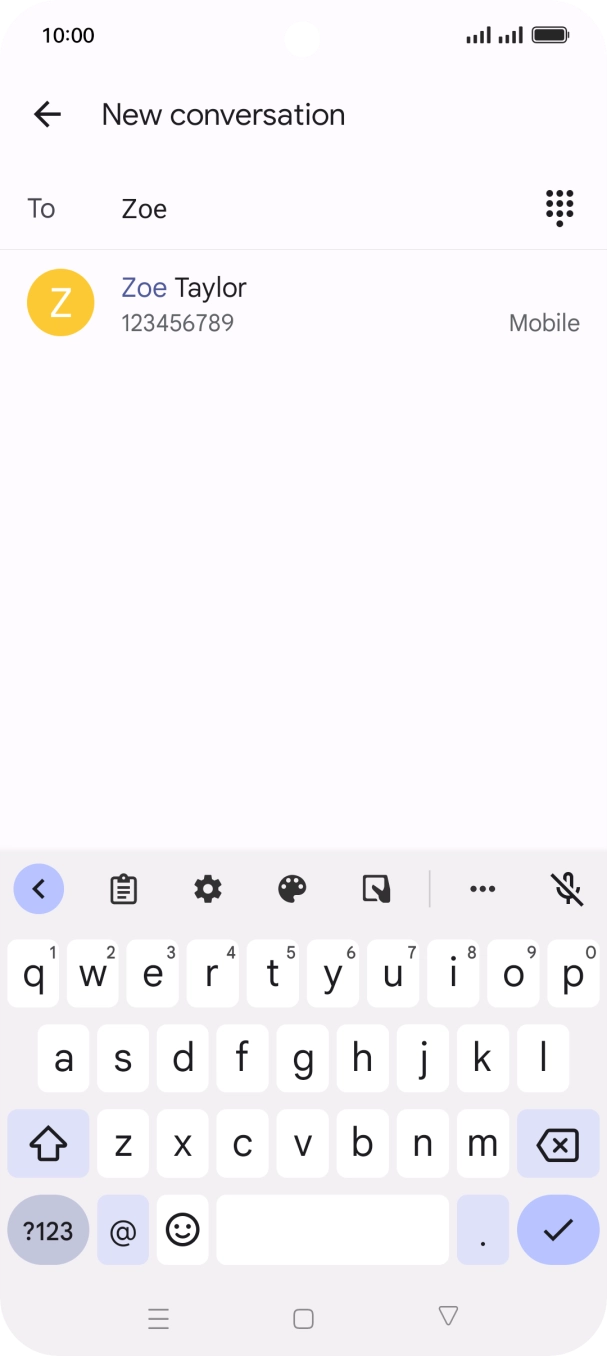 Press the required contact. Press the required contact.