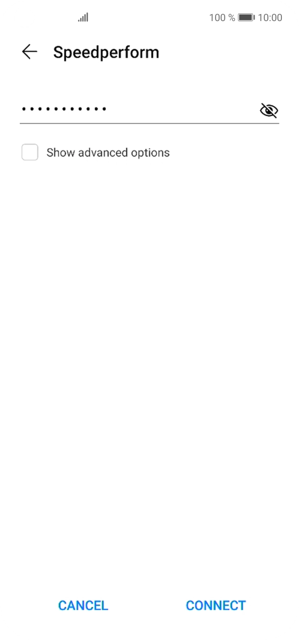 Key in the password for the WiFi network and press CONNECT. Key in the password for the WiFi network and press CONNECT.