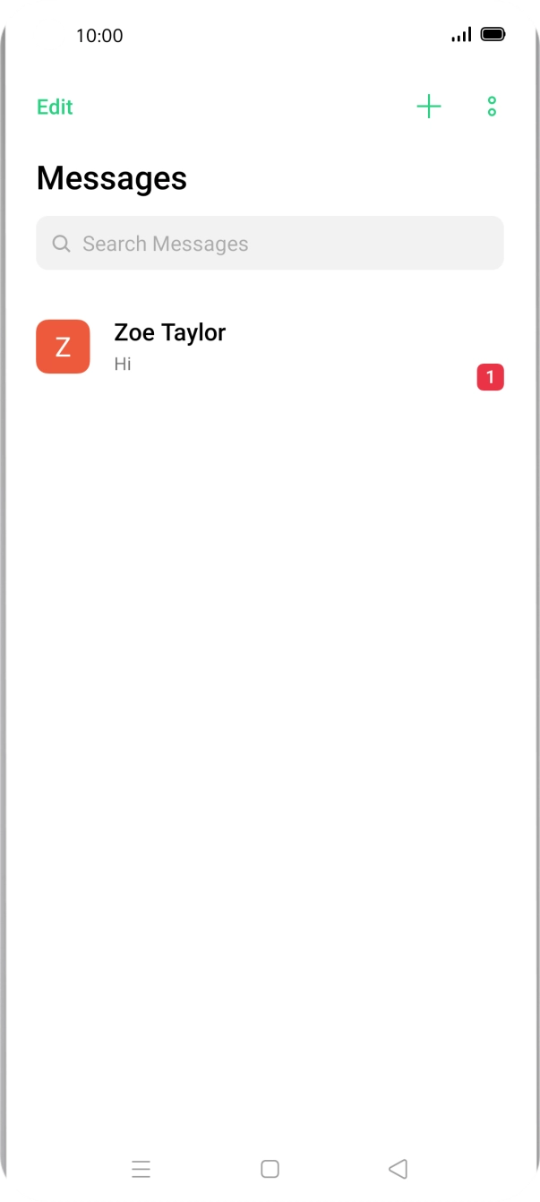 Press the new message icon. Press the new message icon.