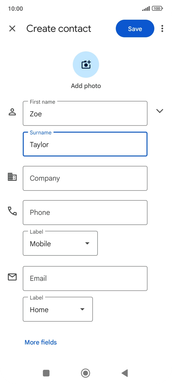 Press Phone and key in the required phone number.