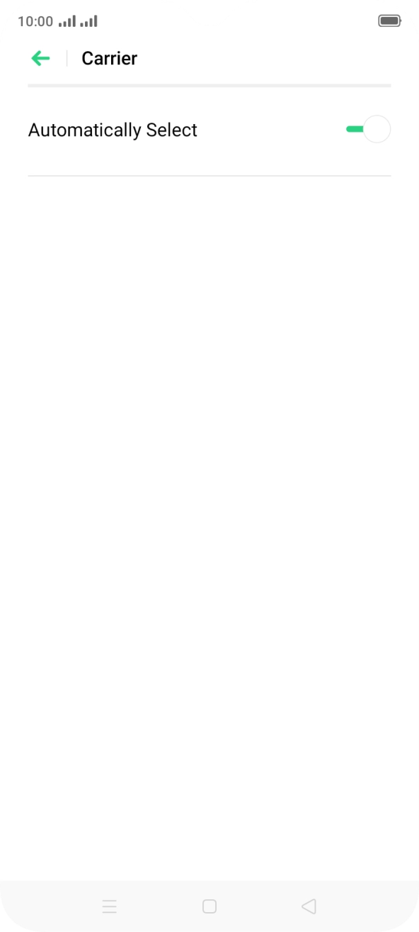 Press the indicator next to 'Automatically Select'. Press the indicator next to 'Automatically Select'.